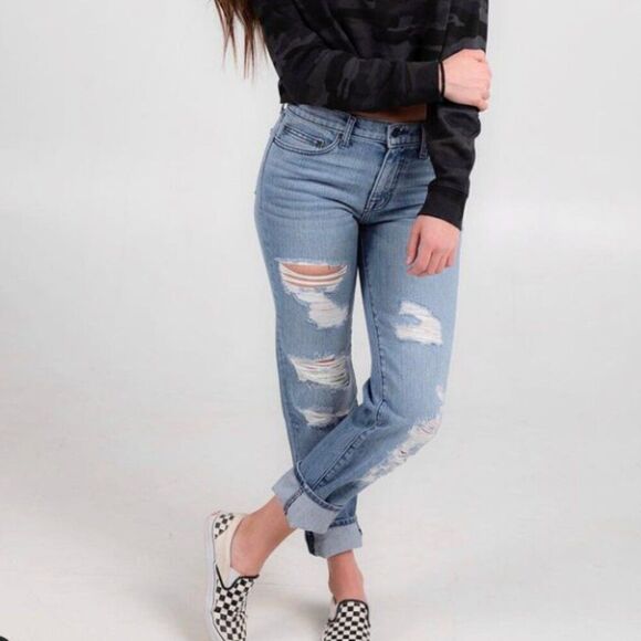 COPPER DENIM Miner Orphan Girl Jeans Distressed Size 27 - Picture 2 of 11